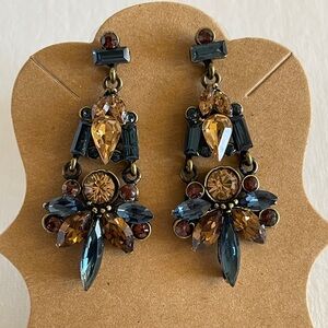 NWT Crystal Multi-Color Drop Earrings